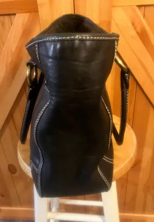 Antonio Melani Black Soft Leather shoulder Handbag /Purse. thumbnail 5