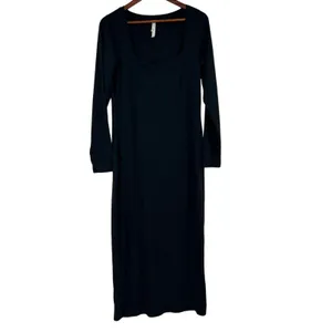 The Group Babaton by Aritzia black pullover square neck dress long sleeve sz XL thumbnail 2