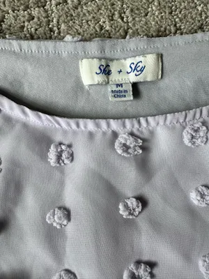 She + Sky Lavender Textured Blouse thumbnail 6
