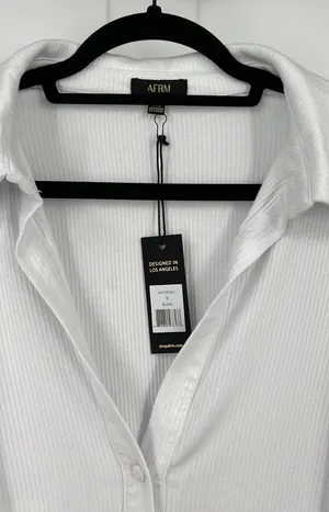 AFRM Santon Top in Blanc Small thumbnail 6