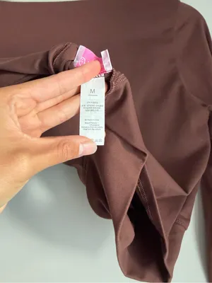 Pink Lily Size Medium Brown Athleisure Athletic Top thumbnail 5
