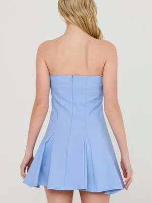HYFVE Baby Blue Strapless Skort Dress with Built-In Shorts – Medium thumbnail 4