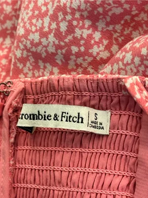 Abercrombie & Fitch Pink Floral Slit Midi Dress Small thumbnail 7