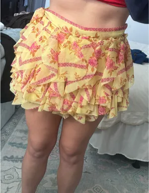 Free People Ruffle Skort thumbnail 1