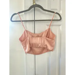 Wilfred Sonnet Blush Pink Satin Cropped Camisole Bralette thumbnail 2
