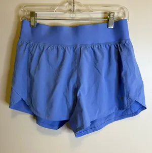 Blue running shorts thumbnail 1
