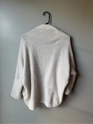 American Rag Cream Open Knit Oversized Cardigan Sweater Women’s M/L Cozy Boho thumbnail 5