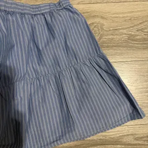 Madewell 100% Cotton‎ Blue White Striped Button Front Tiered Mini Skirt Size M thumbnail 9