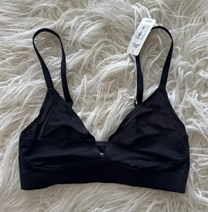 Aerie Smoothez Mesh Bralette True Black Size XS thumbnail 1