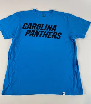 47 Brand Womens Carolina Panthers Blue Cotton Tee Shirt Size S thumbnail 1