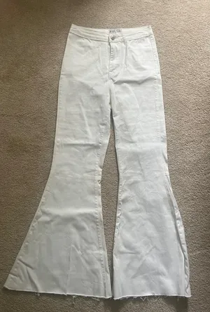 Blank Paige Flare Jeans In White Denim Collection thumbnail 1
