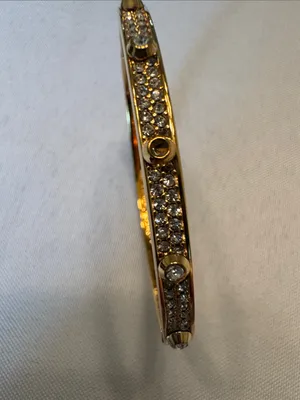 Michael Kors Gold Crystal Pavé Women's Bangle Bracelet thumbnail 2