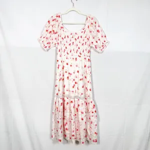 LoveShackFancy X Target Cosette Floral Midi Dress Smocked Cottagecore Lace Pink thumbnail 4