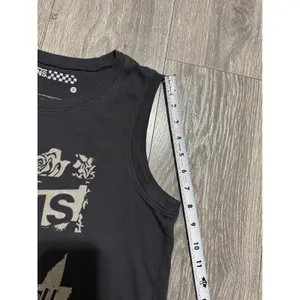 Vans Womens Tank Top S Black White Graphic Muscle‎ Cotton Skater Rose Palm Punk thumbnail 8