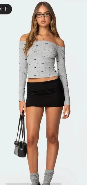 Aisha Low-Rise Mini Skirt Edikted thumbnail 1