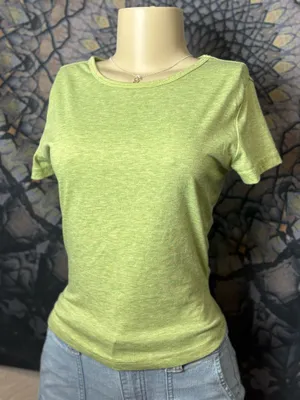 SheIn Light green plain tshirt thumbnail 1