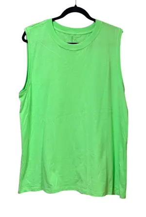 Lululemon Love Tank Top Neon Electric Lime Green Relaxed Fit Sleeveless Muscle L thumbnail 1