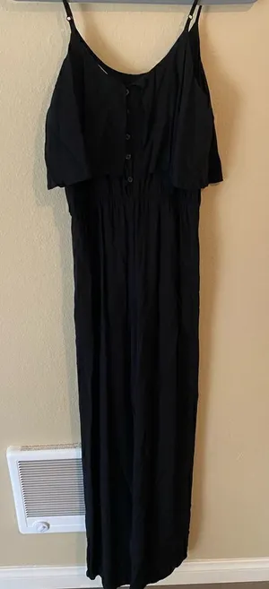 Rokoko Black Pant Length Romper   thumbnail 1