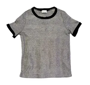 Gaze USA M Glitter Sparkly Tee with Black Trim Women’s Top Shirt Formal Casual thumbnail 1