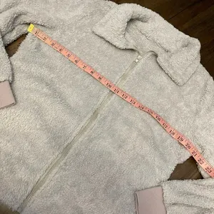 Fuzzy Teddy Jacket Gray Size L thumbnail 5