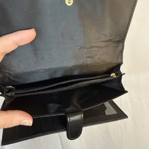 Unbranded Travel Large Trifold Leather Wallet - Black Preowned thumbnail 6