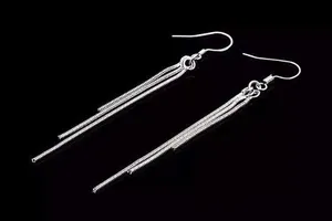 Women Korean Style Tassel Sterling Silver Earrings thumbnail 4