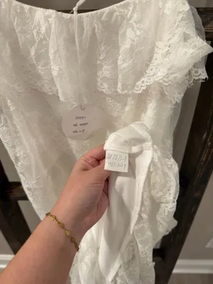 Storia White Lace Asymmetrical Maxi Dress thumbnail 7