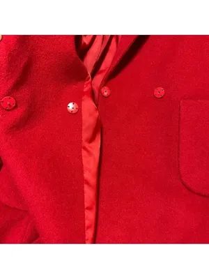 A Loves A Women's Red Wool Belted Coat Size Small thumbnail 10