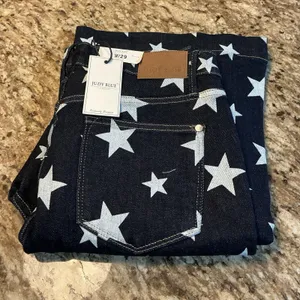 Judy Blue Star Print Flare Jeans Womens 9/29 High Waist Dark Blue JB88662 NWT thumbnail 4