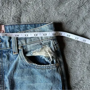 Revice High Rise‎ Distressed Straight Leg Button Up Jeans Women's 27 thumbnail 7