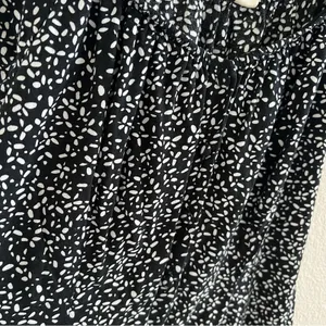Roxy Black and White Boho Feminine Casual Dress Sweetheart Neckline Small thumbnail 3