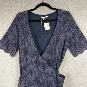 Tularosa Dress Womens Medium Rocky Wrap Eyelet Whimisgoth Witchy Dark Academia thumbnail 4