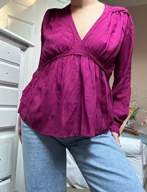 Lucky Brand Magenta-Purple Blouse thumbnail 2