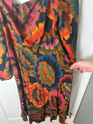 Farm Rio Colorful Flowers Midi Dress M thumbnail 3