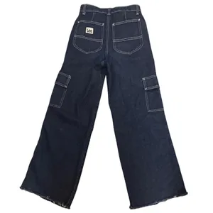 Lee Women's High Rise A-Line Cargo Jeans‎ Pants Size 25 Baggy Rave 90s Wide Leg thumbnail 2