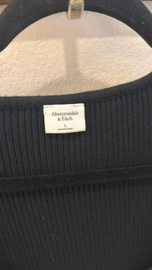 Abercrombie Black ribbed long sleeve sweater Bodysuit L thumbnail 7