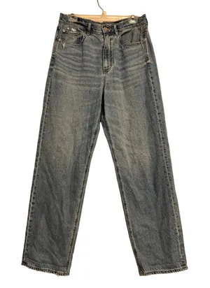 American Eagle Baggy Jean in Light Wash Size 12 90s Grunge Rigid Denim Gorpcore thumbnail 1