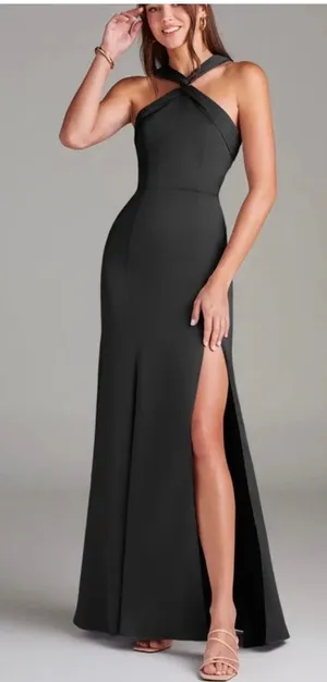 Azazie Rue Black Strapless Dress thumbnail 1