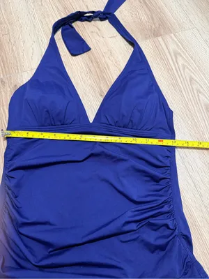 Tommy Bahama Womens Pearl Halter Tankini Top Mare Navy Tummy Control UPF 50 S thumbnail 6