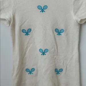 J.Crew 100% Cashmere Embroidered Tennis Top Size: S thumbnail 4