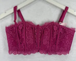 Victorias Secret Dream Angels Magenta Lace Longline Bralette‎ L 417807-QAX thumbnail 1
