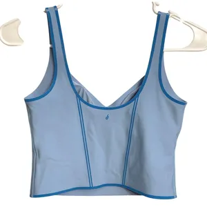 Fanka Body Sculpt Sports Bra Tank Top Light Blue Size Small Sleeveless Crop thumbnail 3