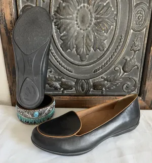 Dansko Nastacia Loafers Shoes Womens Sz‎ 9.5-10 US 40 EU Nappa Black Leather thumbnail 1