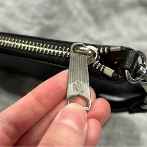 Lauren Ralph Lauren Black Leather Coin Purse Clutch Wristlet thumbnail 3