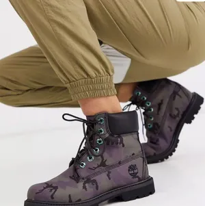 Timberland 6 “ iridescent waterproof boot in black camo matte leather Camo Boots thumbnail 1