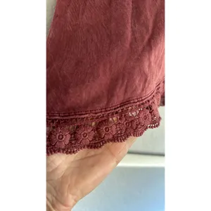 Altar'd State Burgundy Lace Crochet Trim Tunic Swing Top Fall Dark Goth thumbnail 5