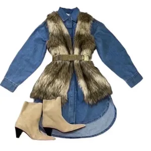 H&M Denim Blue Oversized Dress (Size XS) thumbnail 7