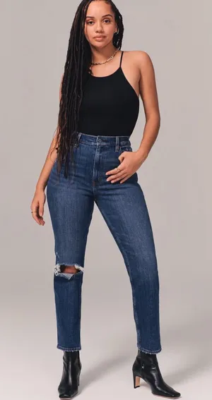 Abercrombie & Fitch Denim Curve Love Mom High Rise Jeans‎ Size 31/12 thumbnail 1