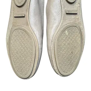 Tory Burch Shoes Womens Size 6 Beige‎ Leather Logo Ballet Flats Casual Comfort thumbnail 9
