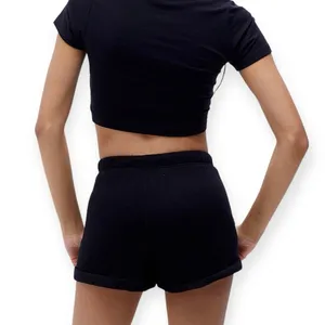 PacSun Spectrum PAC Black Graphic Charm Drawstring Lounge Shorts Y2K‎ Size Small thumbnail 3